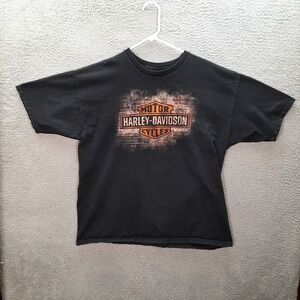 Harley Davidson Shirt Adult Extra Large Black Motorcycle Biker Grunge Skater Y2K